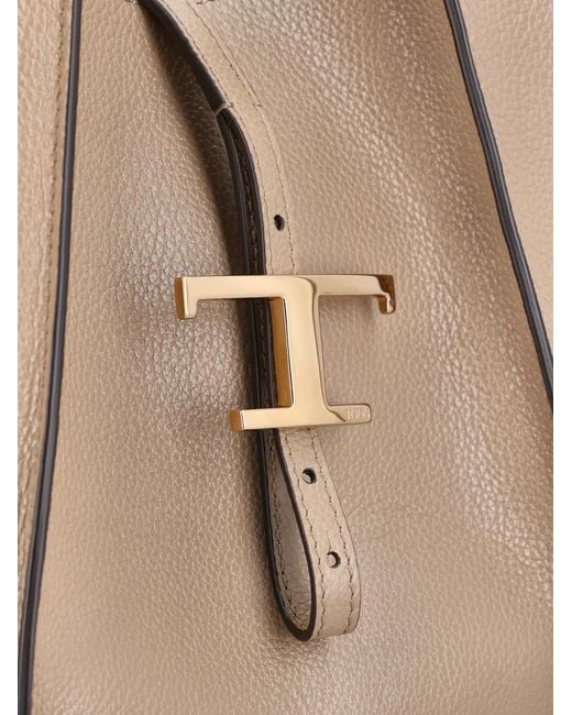 Tod's Natural Medium Leather Tote Bag