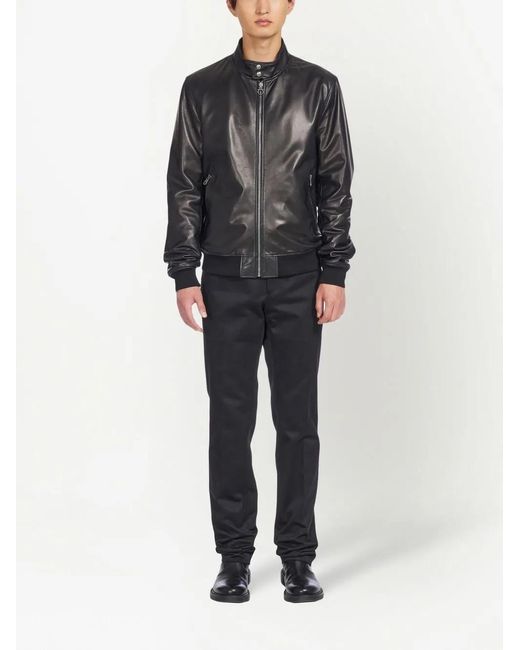 Ferragamo Black Reversible Bomber Jacket for men