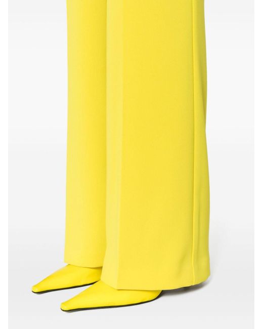 Pantalones palazzo con pinzas Pinko de color Yellow
