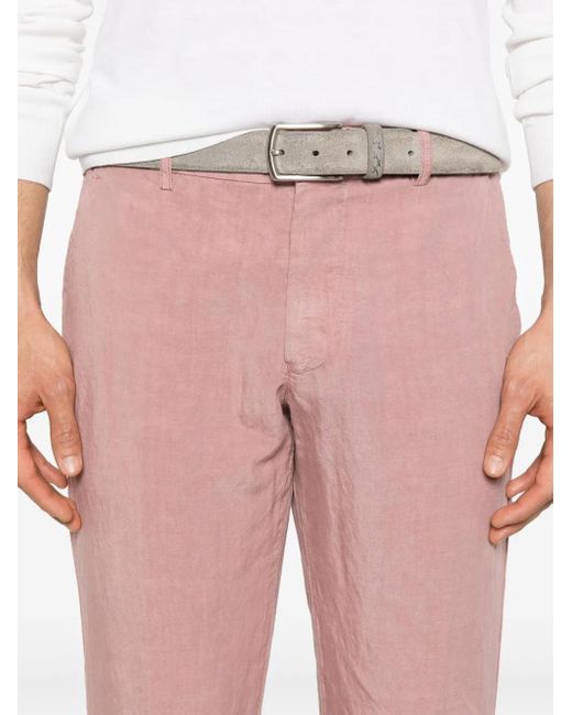 Berwich Pink Straight-Leg Chinos for men