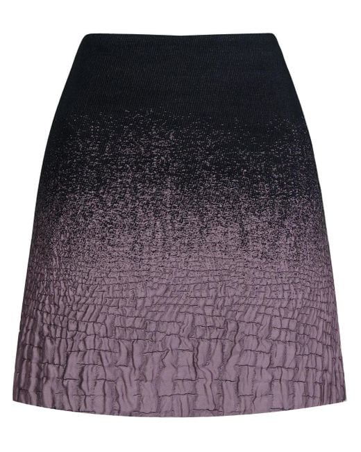 Ports 1961 Blue Gradient-Effect Crickled Skirt