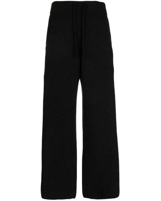 Children of the discordance Black Drawstring Waist Straight-Leg Trousers for men