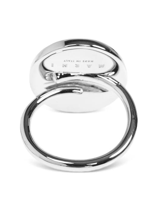 Marni Orange Ring Mit Cabochon