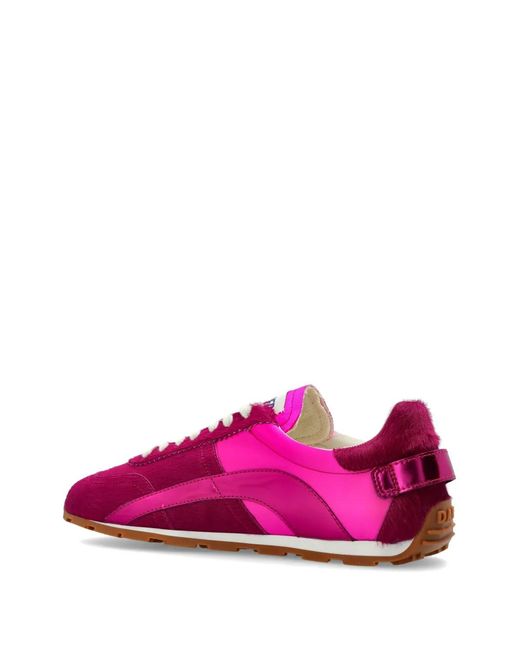 DSquared² Purple Dc-642 Pony-Hair Sneakers
