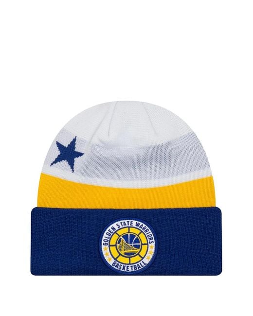 KTZ Blue Golden State Warriors Tip-Off Beanie Hat for men
