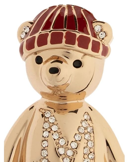 Max Mara Metallic Metal Teddy Bear Brooch