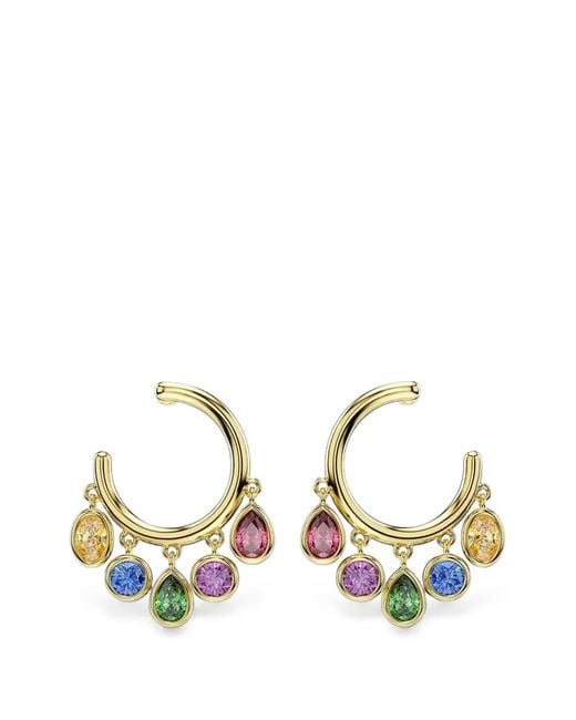 Swarovski Metallic Imber Crystal-Embellished Charm Hoop Earrings
