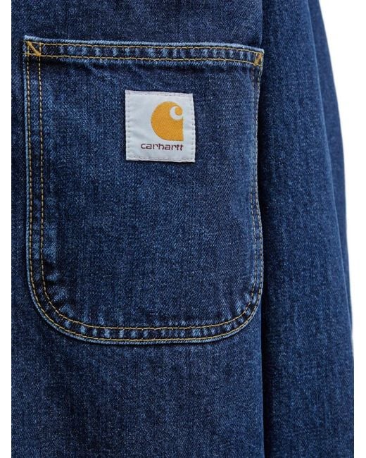 Carhartt Blue Belmar Logo-Patch Denim Jacket for men