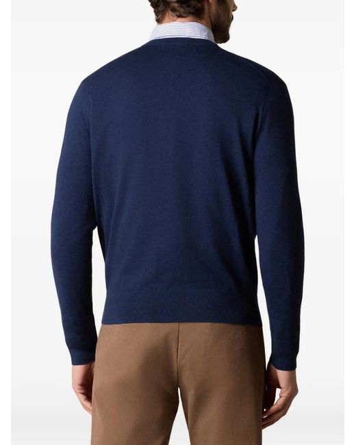 Brooks Brothers Blue Crew-Neck Sweater for men