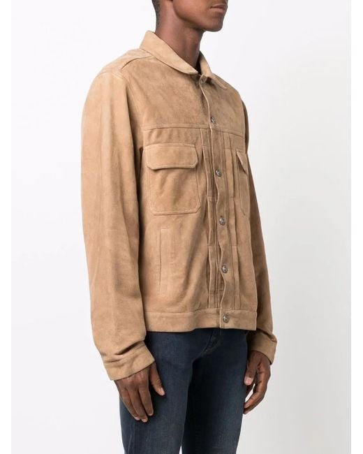 424 Multicolor Button-Up Leather Jacket for men