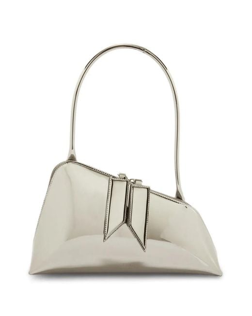 The Attico White Sunrise Faux-Leather Shoulder Bag