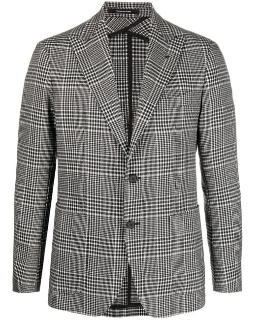 Tagliatore Gray Prince Of Wales-check Blazer for men