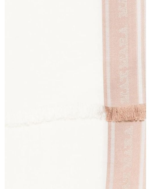 Max Mara White Madre Scarf