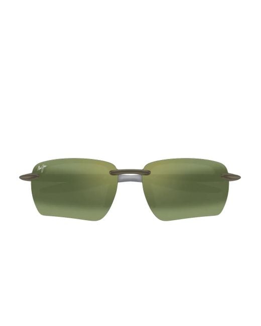 Maui Jim Zonnebril Met Rechthoekig Montuur in het Green