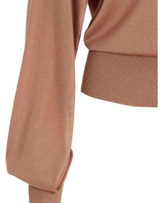 Ramael Brown Silk Sweater