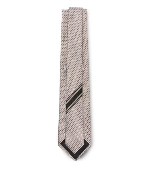 Brioni White Silk Tie for men