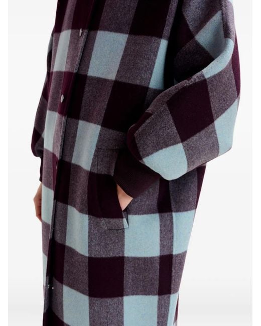 Cappotto A Quadri di Essentiel Antwerp in Blue