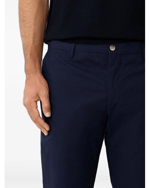 Hackett Blue Kensington Houndstooth Belt-Loop Trousers for men