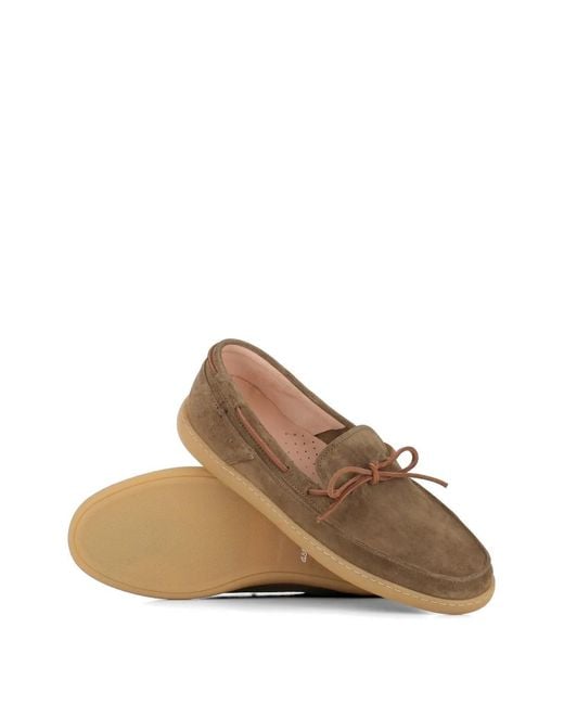 Astorflex White Rivaflex Tie-Detail Boat Shoes for men