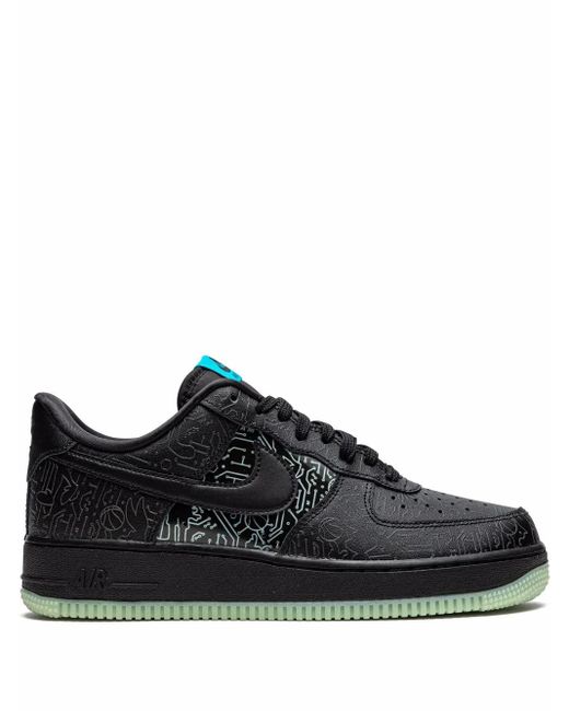 Nike Black X Sapce Jam Air Force 1 Low "Computer Chip" Sneakers