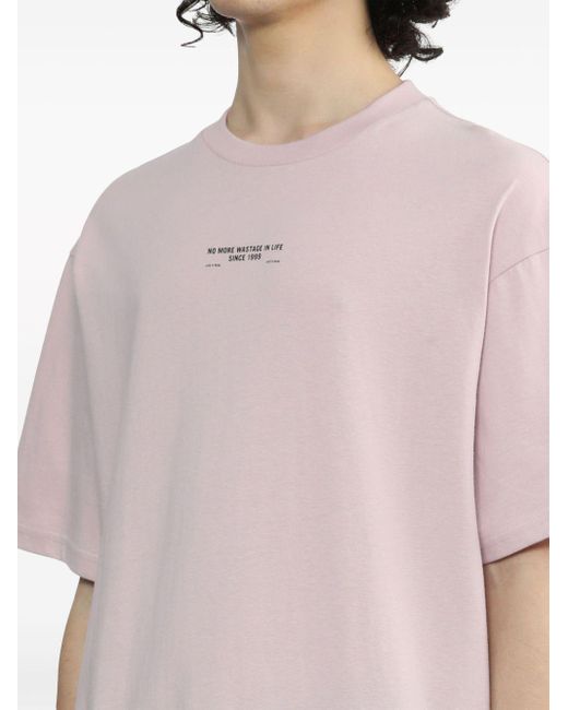 Izzue Pink Slogan-print Cotton T-shirt for men