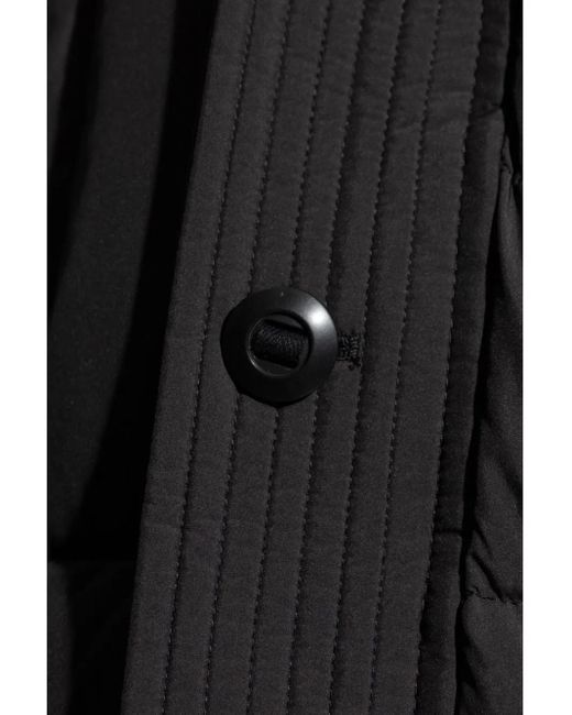 メンズ KENZO フーデッド パデッドジャケット Black