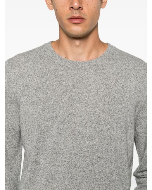 Brunello Cucinelli Gray Cashmere Crew-Neck Sweater for men