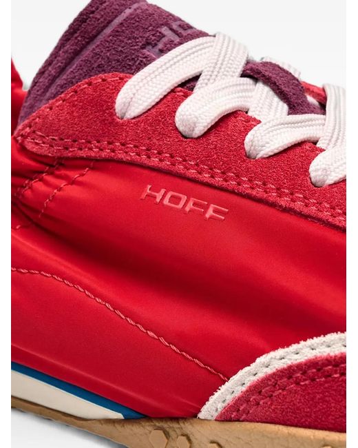 HOFF Red Bridge Dopamine Panelled Suede-Trimmed Sneakers