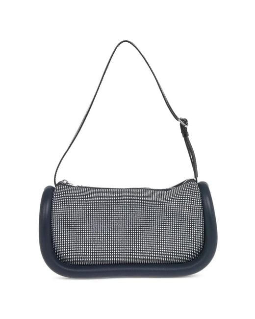 J.W. Anderson Gray Bumper Rhinestone-Embellished Shoulder Bag