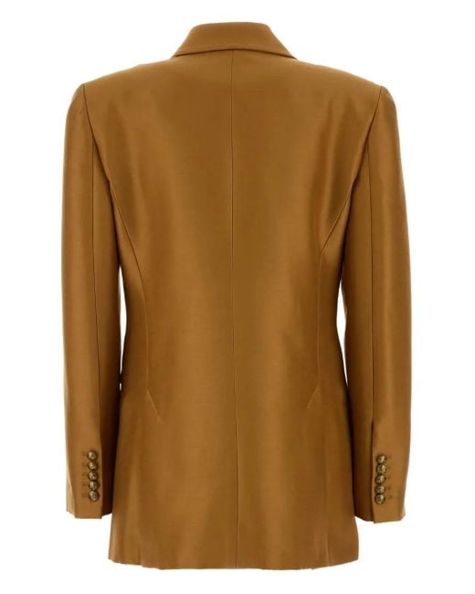 Zimmermann Brown Hypnotic Wool Silk Jacket
