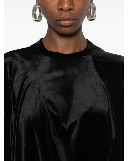 Comme des Garçons Black Draped Mini Dress