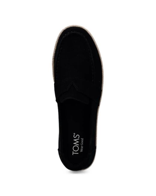 TOMS Black Blakely Platform Espadrilles
