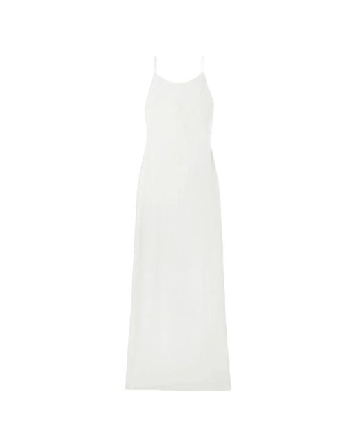 Nili Lotan White Annette Stretch-Jersey Maxi Dress