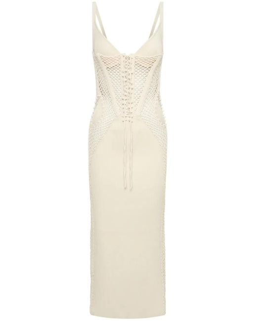 Dion Lee White Coral Crochet Dress