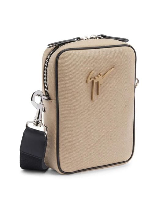 Giuseppe Zanotti Natural Small Thoby Logo-Plaque Bag for men