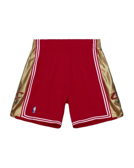 メンズ Mitchell & Ness ロードショーツ Red