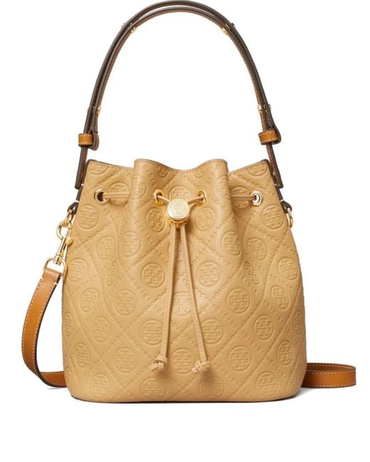 Tory Burch T Monogram バケットバッグ Natural