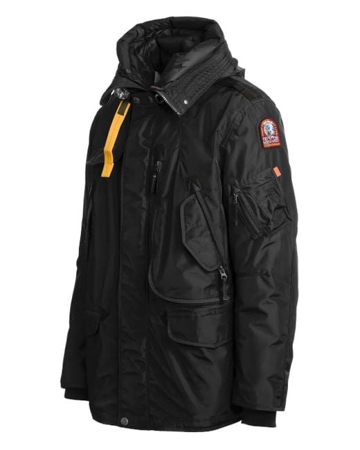 Parajumpers Black Right Hand Hooded Padded Jacket for men