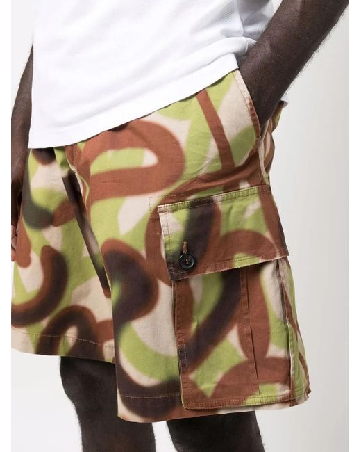 DSquared² Multicolor Spray-Paint Cargo Shorts for men
