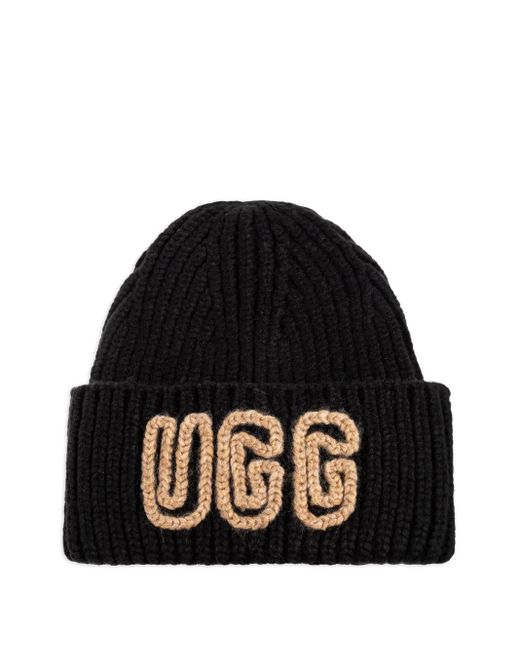 Gorro con logo bordado Ugg de color Black