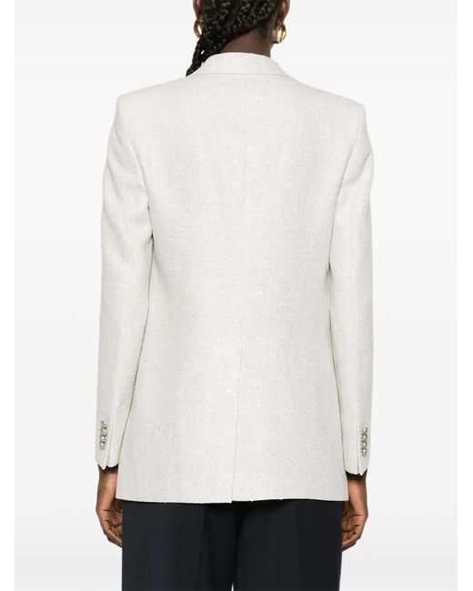 Tagliatore White Buttoned Blazer