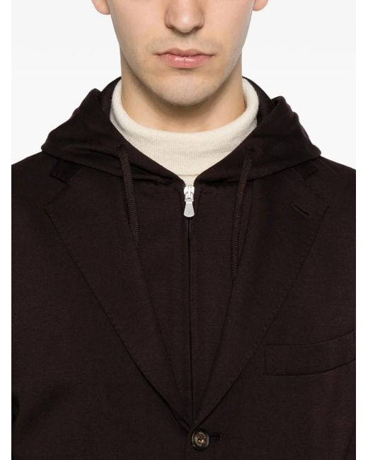 Chaqueta Con Capucha Eleventy de hombre de color Purple