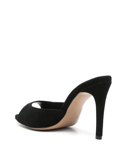Ginissima Black Vicky Suede Heeled Sandals