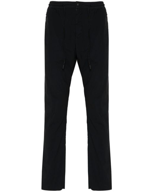 PT Torino Black Drawstring-waist Tapered Trousers for men