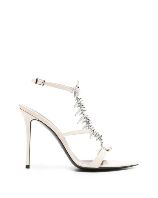 Giuseppe Zanotti White Slim 2.0 Fishbone Pumps