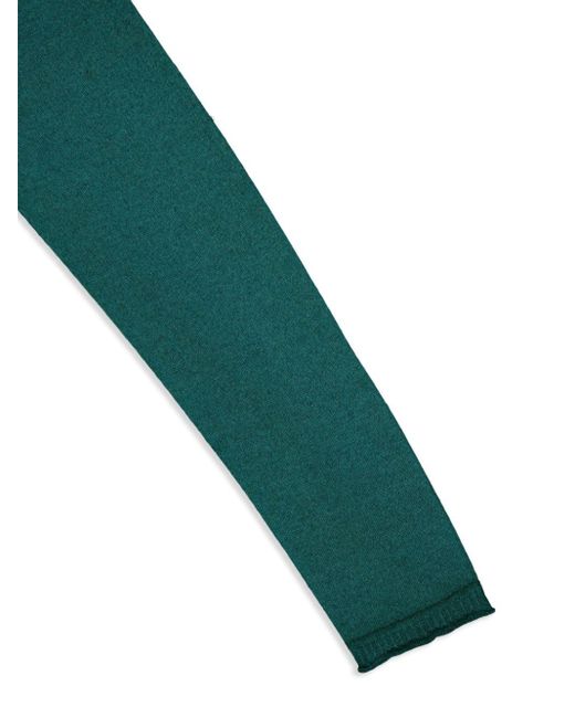 120% Lino Green Crew-neck Linen Jumper for men