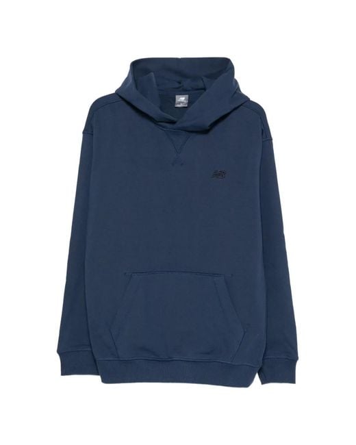 New Balance Blue Athletics French Terry Hoodie for men