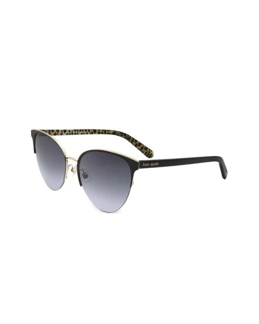 Kate Spade Black Leopard-Print Cat-Eye Sunglasses