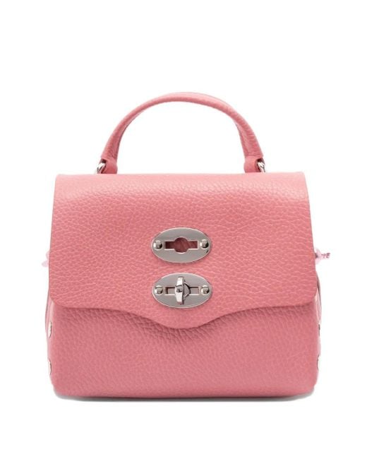 Sac Porté Épaule Postina À Fini Grainé Zanellato en coloris Pink
