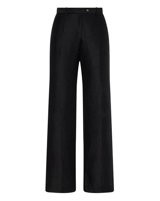 The Row Black Ali Wide-Leg Trousers